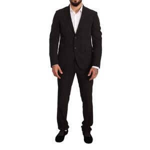 Domenico Tagliente Black Polyester Slim 2 Piece Set TAGLIENTE Men's Suit
